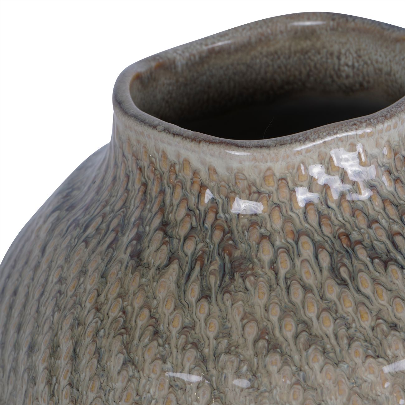Ceramic Woven Ombre Vase | Large